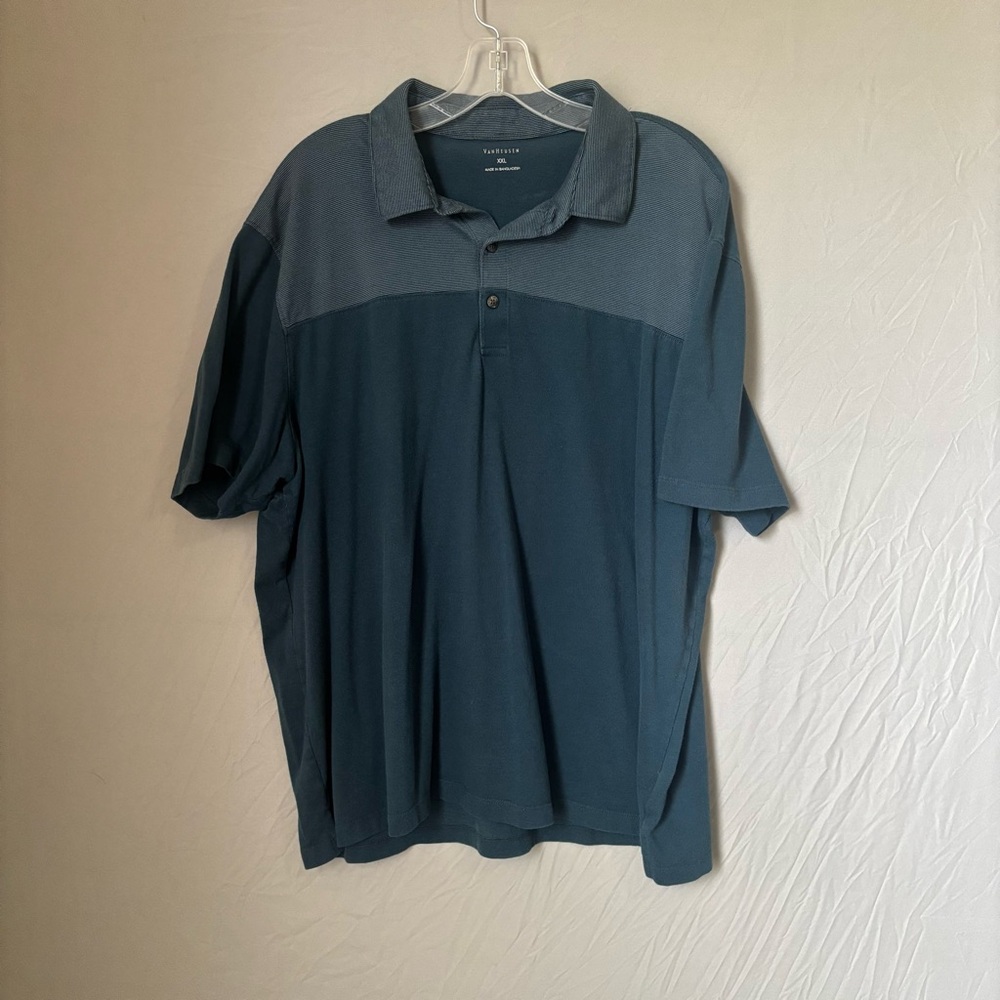Van Heusen Blue Polo Shirt with Athletic Comfort